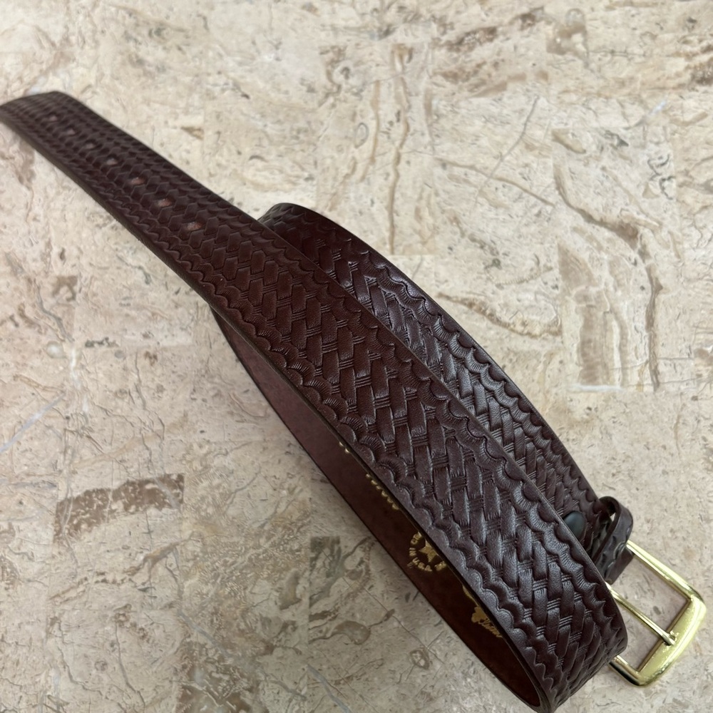 Brown Leather Belt Boston Leather FS7006 6582 Size 36